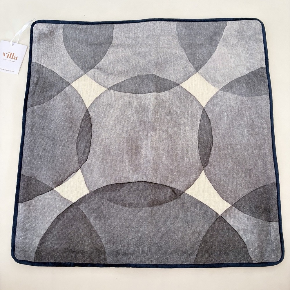 Grey Geometric Decorative Pillow Cover